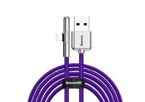 Кабель USB BASEUS Iridescent Lamp, USB - Lightning, 2.4А, 1 м, фиолетовый, игровой - 1