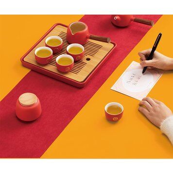 Чайный набор Youpin Zhe Xuan Fu Qing Chun Lai (Red) - 7