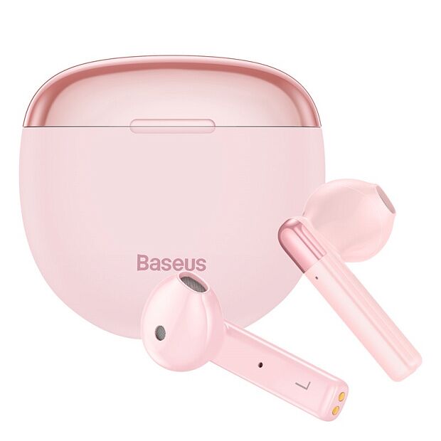 Беспроводные наушники BASEUS Encok True W2, Bluetooth, 35 мАч, розовый - 5