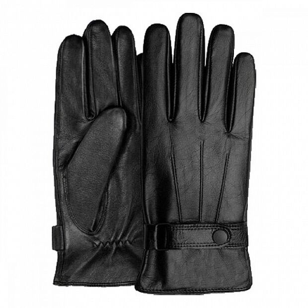 Мужские перчатки для сенсорных дисплеев Qimian Spanish Lambskin Touch Screen Gloves Men L (Black) - 1
