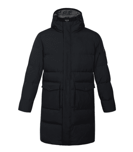 Куртка Uleemark Men's Quilted Thick Long Down Jacket (Black/Черный) - 1