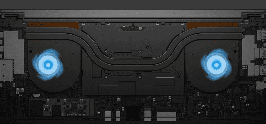 Конструкция системы охлаждения ноутбука Xiaomi Mi Notebook Pro 15.6" 